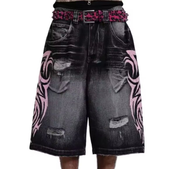 Streetwear Y2K Jaded London Denim Shorts - Picture 3 of 4